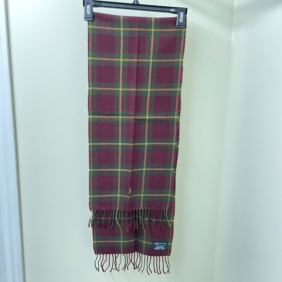 Polo Ralph Lauren 100% Wool Men's Plaid Scarf NWOT - 56"x11.5" - Picture 1 of 3